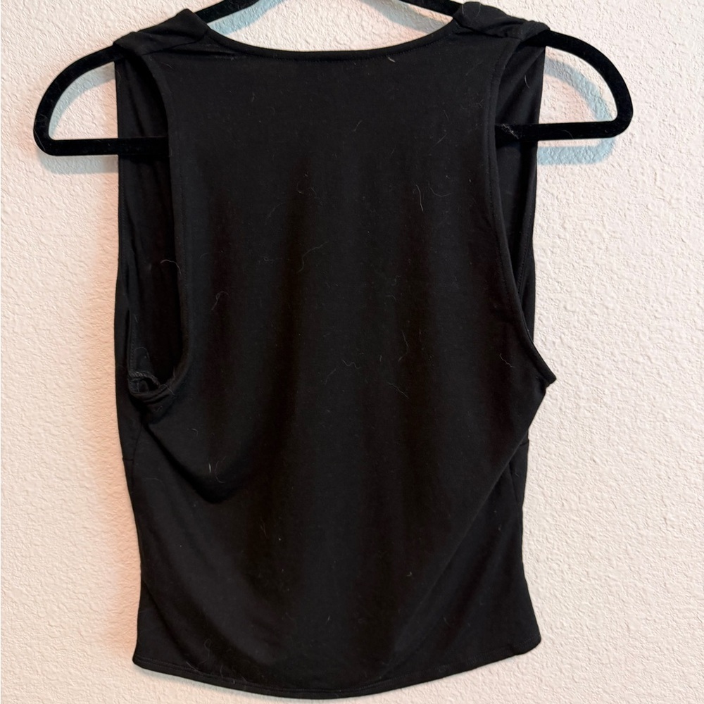 Reformation Bowie Black V-Neck Top - Picture 3 of 4
